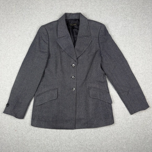 Escada Jackets & Blazers - Escada Blazer Jacket Womens Sz 42 Navy Blue 3 Button Classic Business